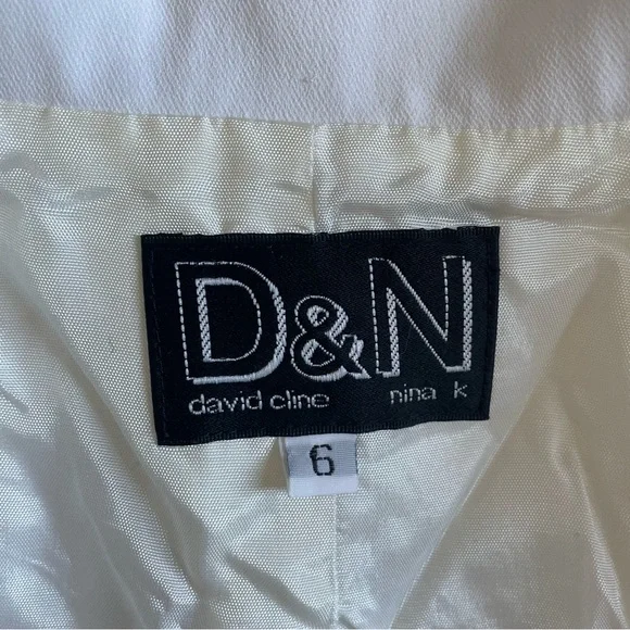 Vintage D&N David Cline Peplum Button Down Blazer womens 6 - Picture 7 of 8